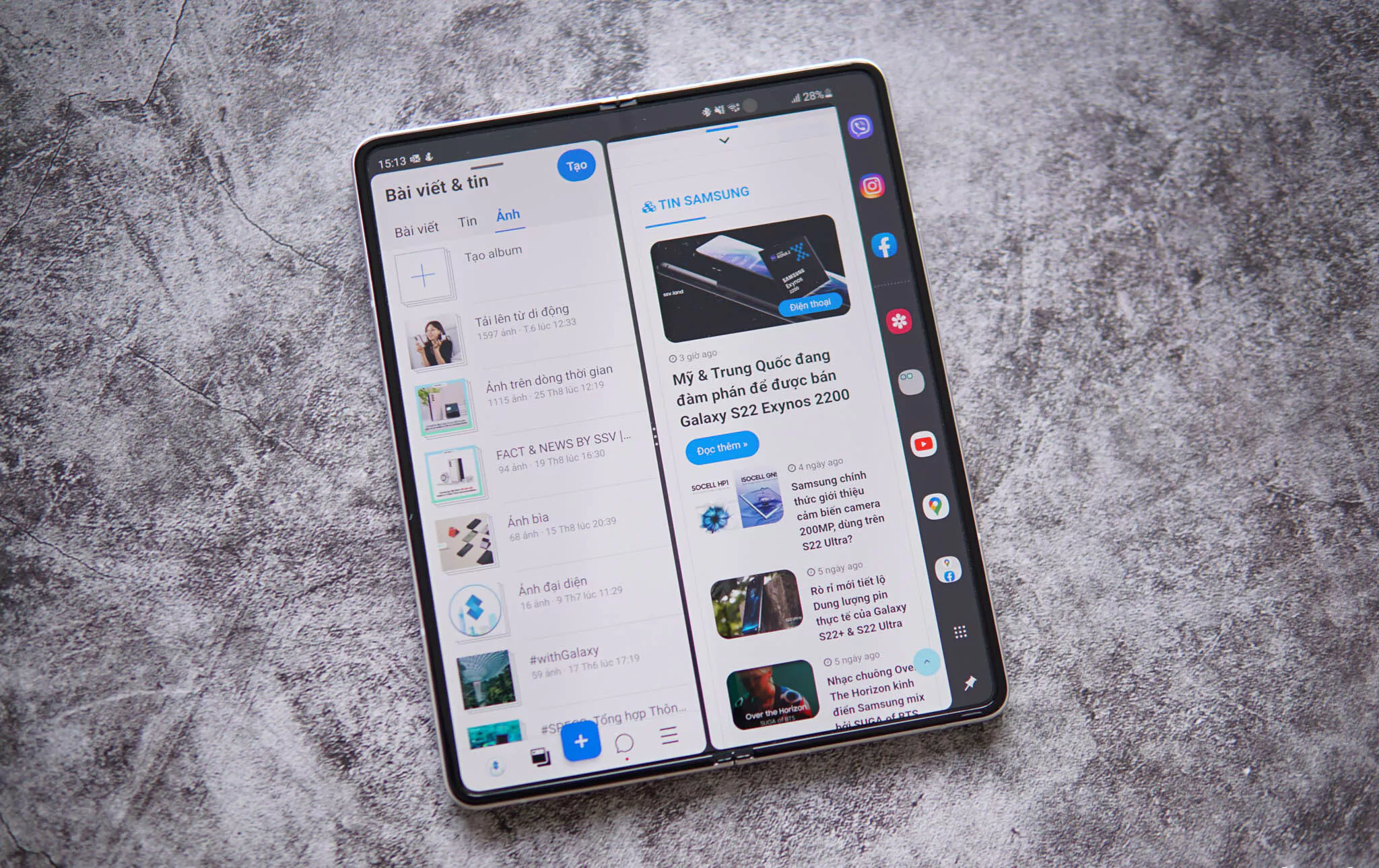 Taskbar: ghim ứng dụng để truy cập nhanh chóng trên Galaxy Z Fold3