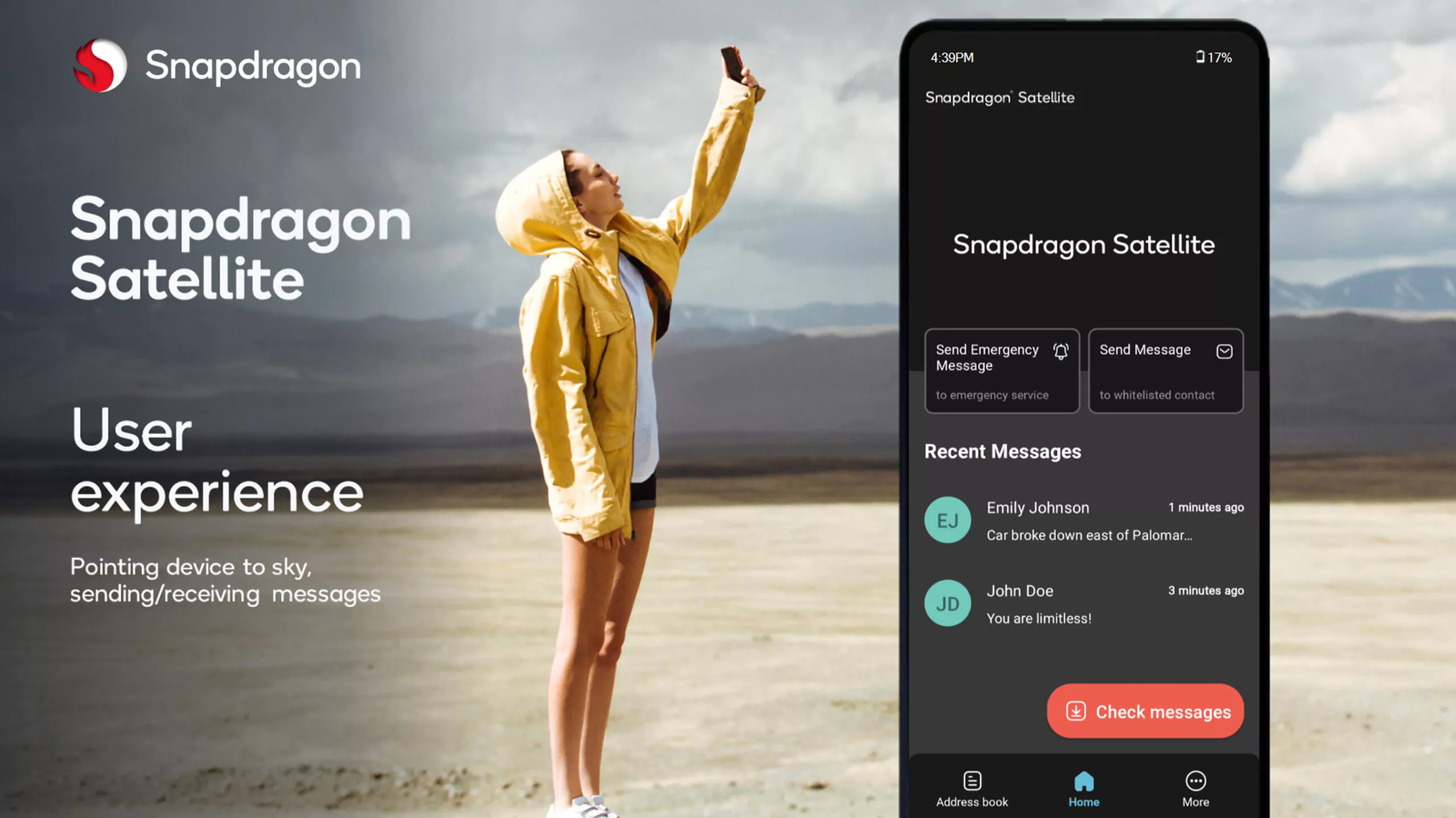 Snapdragon Satellite: nhắn tin khẩn cấp qua vệ tinh cho Android